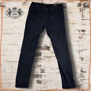 Juicy Couture Black Skinny Jeans Size 12 Stretch Denim Mid Rise Charcoal Wash